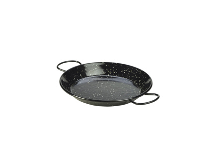 Black Enamel Paella Pan 20 cm
