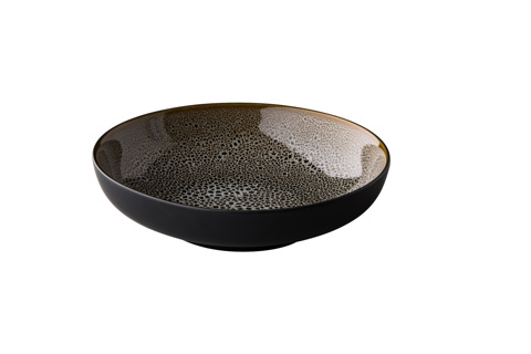Deep plate Speckle reactive glaze grey 22cm