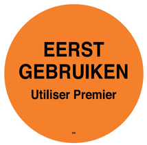 Permanent sticker with dutch tekst 500/roll