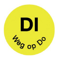 Permanent sticker 'di weg op do' 19 mm 1000/roll