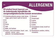 Multi allergenensticker makk. verwijderb. 500/rol