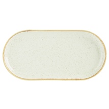 Narrow oval plate Oatmeal 30 cm