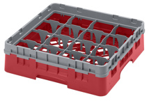 Dishwasher basket red 16-comp. max Ø10,9 cm