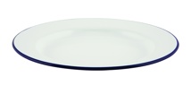 Enamel plate with blue rim 20 cm