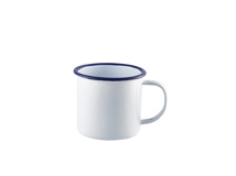 Enamel mug with blue rim 360 ml