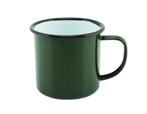 Enamel mug green 360 ml