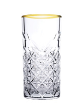 Timeless golden touch long drink glass 300 ml