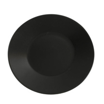 Aardewerk bord rond mat zwart 30 cm