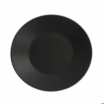 Aardewerk bord rond mat zwart 25 cm