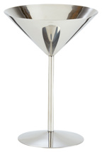 OP BESTELLING: RVS martini glas hoge voet 240 ml