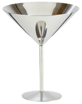 OP BESTELLING: RVS martini glas hoge voet 520 ml