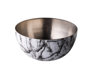 Stainless st. bowl vintage marble  Ø30 cm 8L