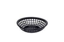 Food basket round black Ø19,7 x 4,7 cm