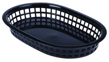 Food basket oval black Ø26,7 x 17 x 3,5 cm