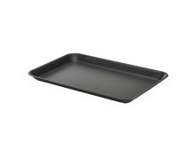 Galvanised steel tray matt black 31.5 x 21,5 cm