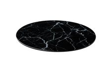 Plateau marble black round 33cm