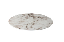 Plateau marble white round 33cm