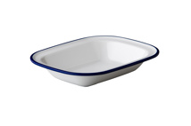 Enamel-look bowl 23x17,6x4,3cm