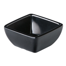 Curved square bowl black 6,3 x 6,3 x 3 cm