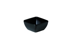 Curved square bowl black 8,9 x 8,9 x 4,5 cm