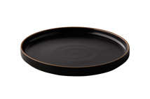 Plate low Japan black 23cm