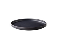 ShApes plate raised edge stackable black 25,4 x 3