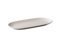 Tinto oval serving plate matt white 30 x 15 cm