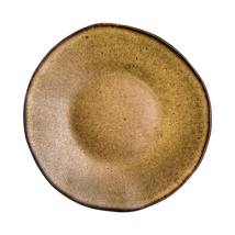 Q Authentic Stone Brown bord 21 cm