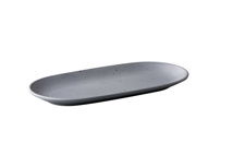 Tinto oval serving plate matt grey 30 x 15 cm