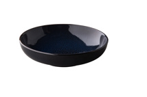 Deep plate Speckle reactive glaze blue 22cm