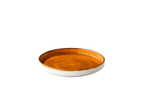 Jersey plate raised edge stackable orange 20,5 cm