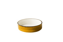 Jersey plate deep raised edge yellow 18cm