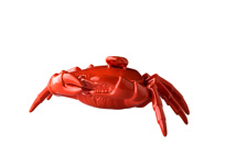 Krab met deksel rood 26 x 17 cm