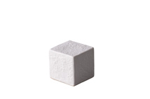 Cube rustic white 6 cm