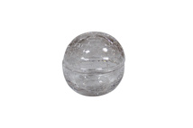Crackled glass bowl with lid transparent 7 cm