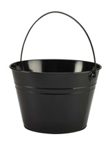 Stainless steel serving bucket 25 cm black