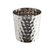 Stainless Steel serving cup hammered 8,5 cm