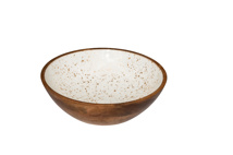 Wooden bowl white Ø25x7,5 cm