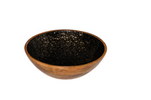 Bol madera negro Ø25x7,5 cm