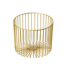 Iron serving basket gold 28x23x28 cm