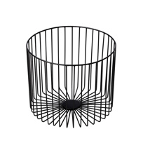 Iron serving basket black 28x28x28 cm