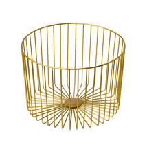 Iron serving basket gold 33x23x33 cm