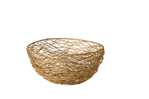 Wire basket gold 30 cm