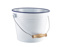 Enamel buffet bucket w/wooden handle 22 cm