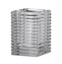 Lampholder ribbed clear glass 72x72x98mm