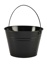 Stainless steel serving bucket 25 cm black